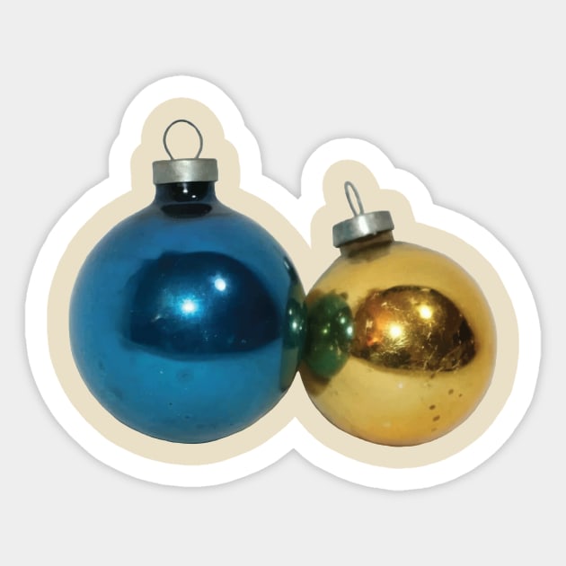 2 Shiny Brite Balls Sticker by Eugene and Jonnie Tee's